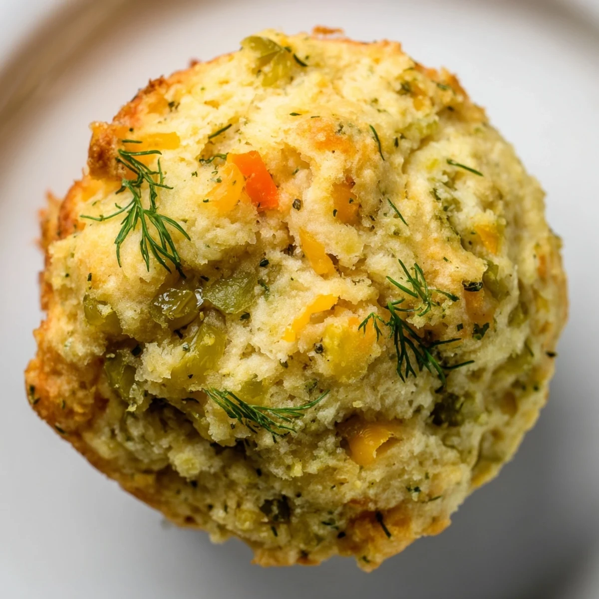 Savory Dill Pickle Jalapeño Biscuit Muffins warm from the oven, perfect for brunch.  