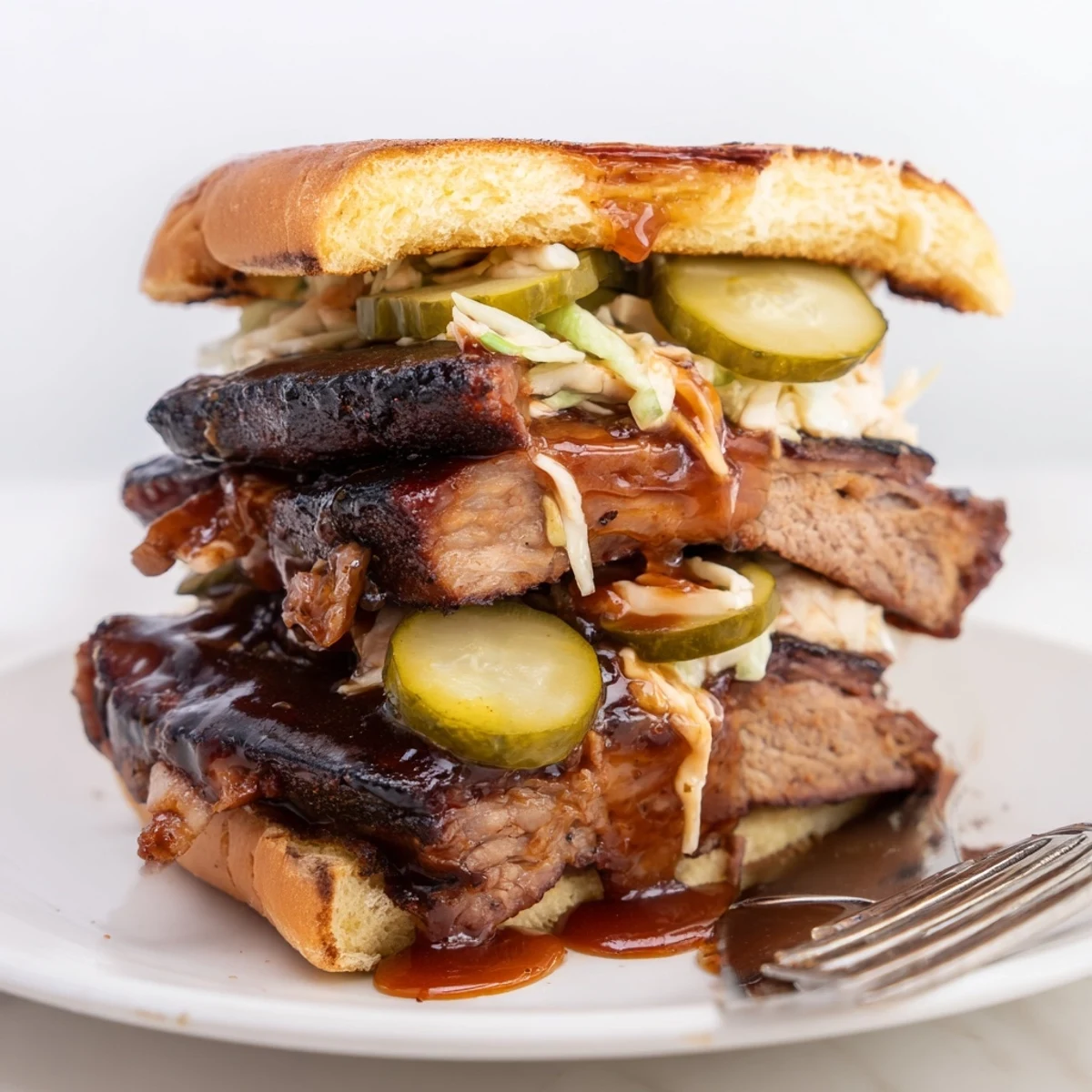 Flavorful Spicy BBQ Pickle Rib Sandwiches, perfect for summer barbecues and gatherings.
