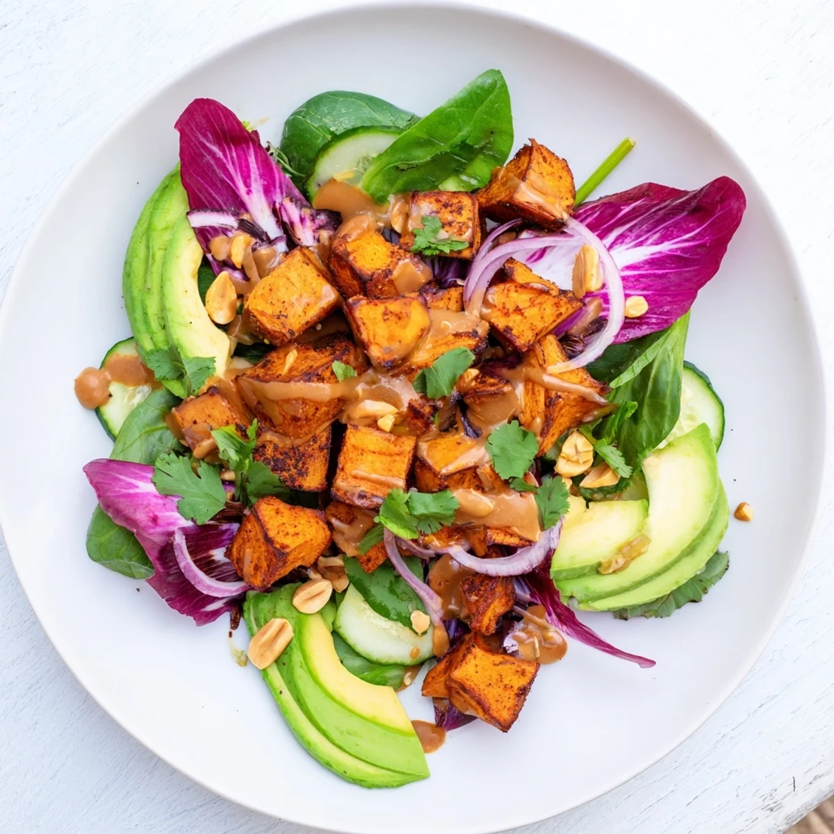 Spiced Peanut Sweet Potato Salad