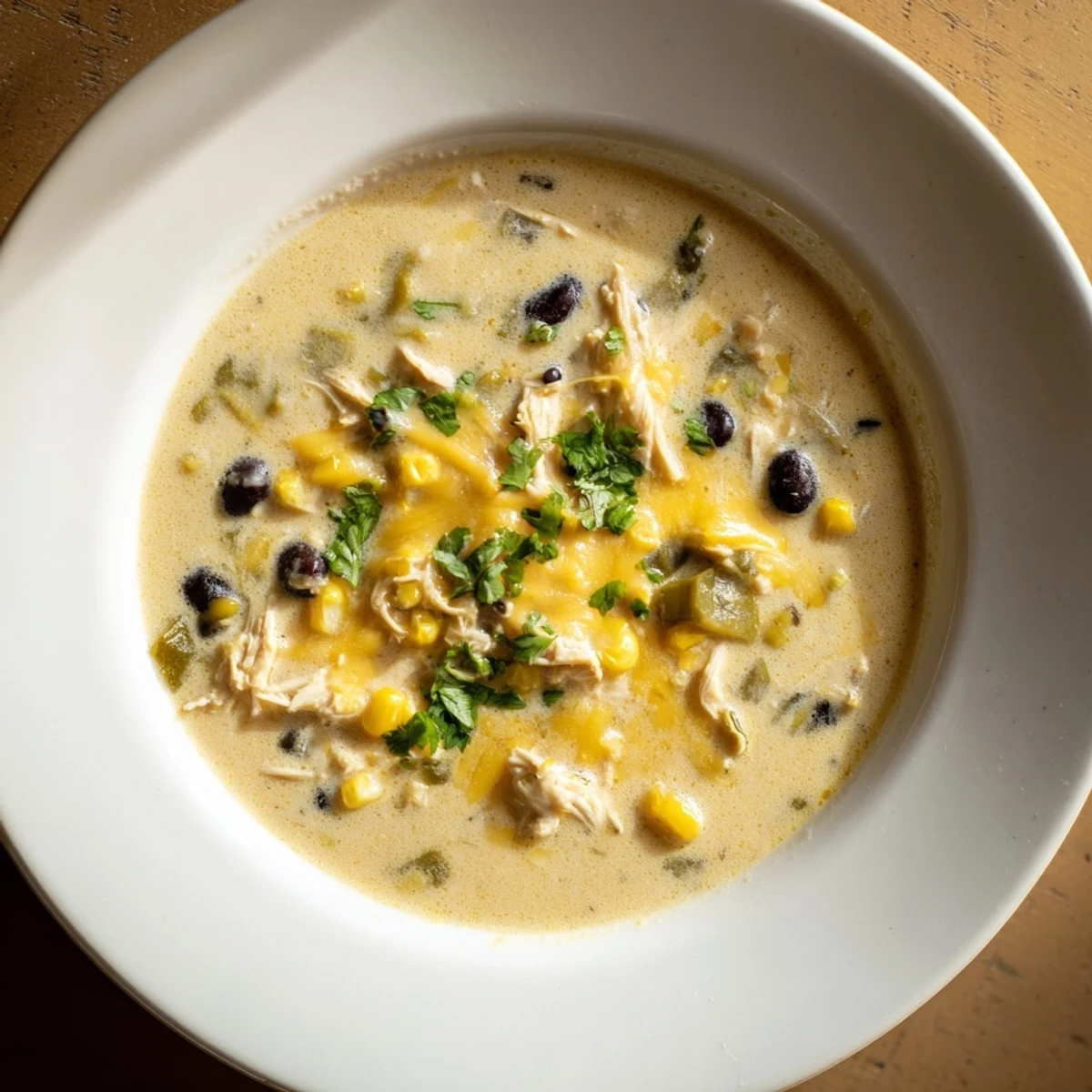 This creamy Chicken Poblano Soup features tender chicken, smoky peppers, and a perfect blend of spices.