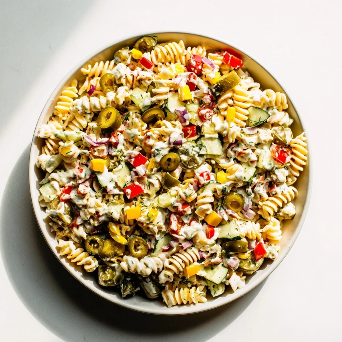 Dill Pickle Pasta Salad