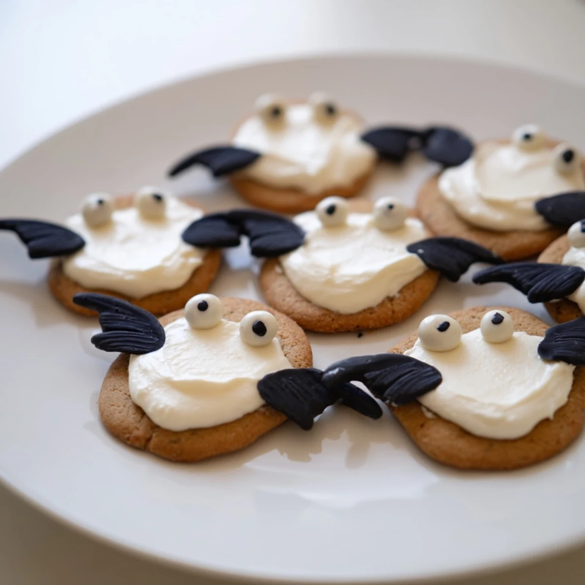 Festive Flying Bat Halloween Snack Board overflowing with crackers, cheese, and colorful vegetables.