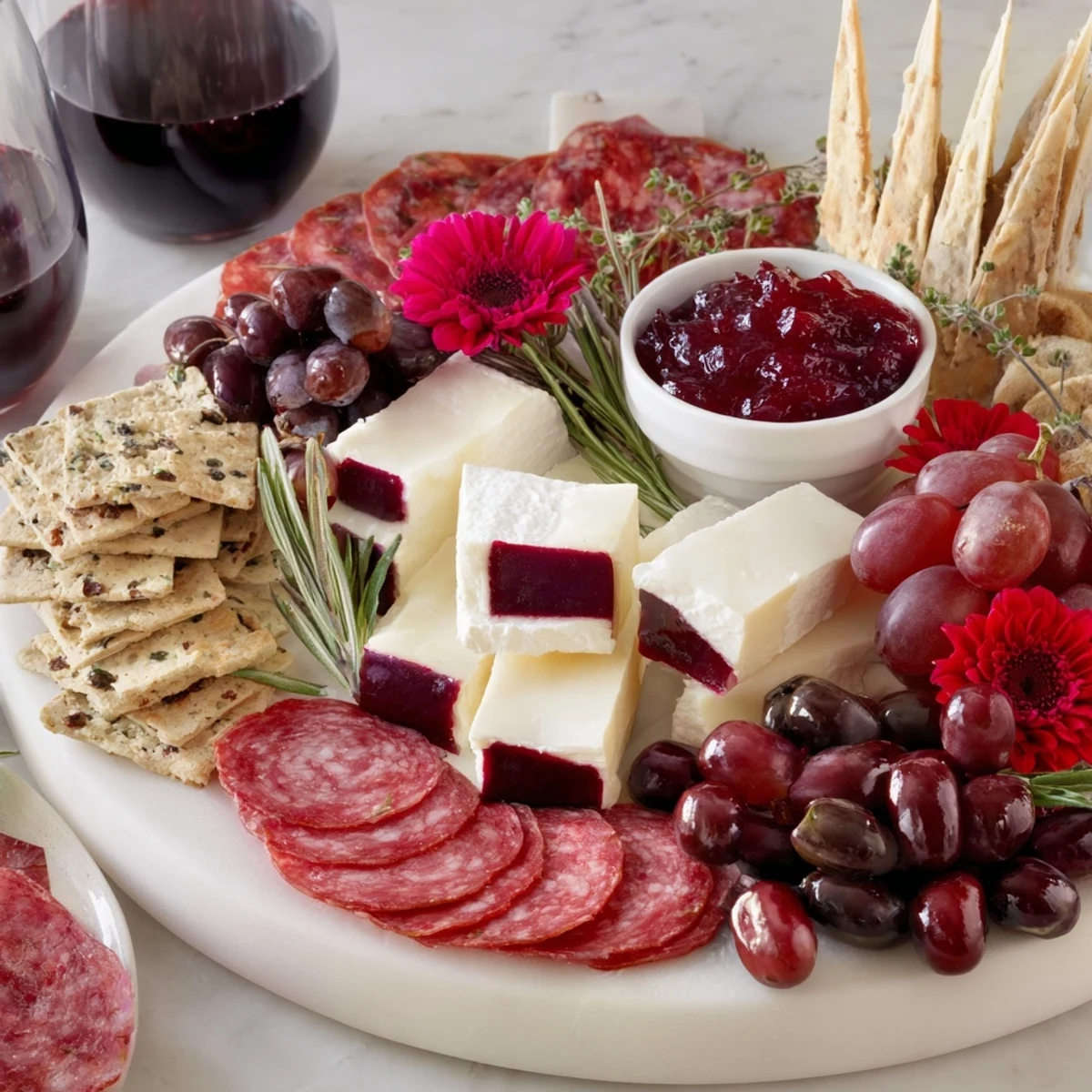Ruby Red Wine Cheese Board