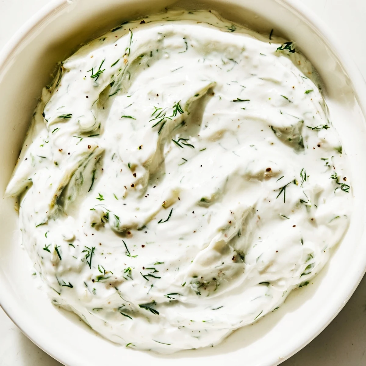 Vibrant close-up of Greek Yogurt Ranch Dip, capturing the creamy texture and fresh herb flecks.