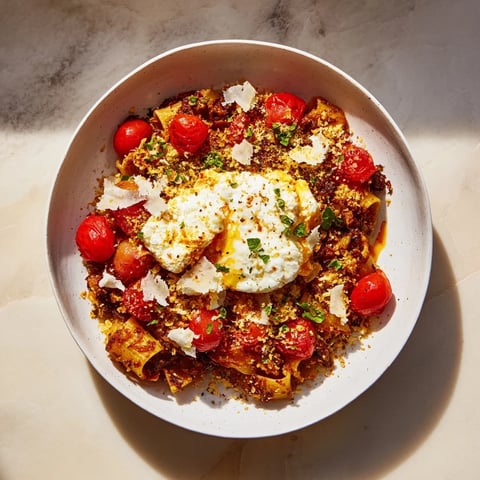 Golden, bubbly Four-Cheese Baked Block Pasta is loaded with melted cheese and tender penne.