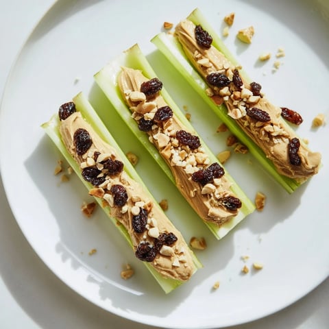 Fresh celery sticks filled with creamy peanut butter, this simple Peanut Butter Celery Sticks snack is satisfying.