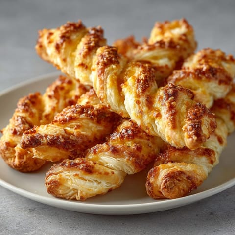 Warm, savory-sweet Spiced Apple Cheddar Puff Pastry Twists; enjoy with coffee.