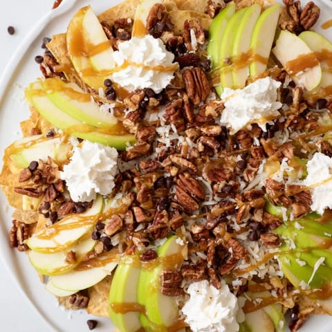 Loaded Caramel Apple Nachos