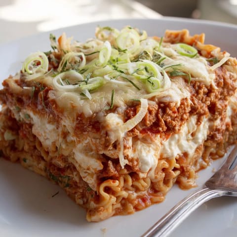 Spicy Ramen Lasagna Fusion