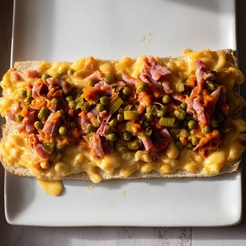 Savory 5-Ingredient Sloppy Joe Casserole, featuring a warm, cheesy topping over bread and meat.