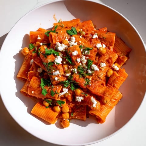 Harissa Chickpea Pasta