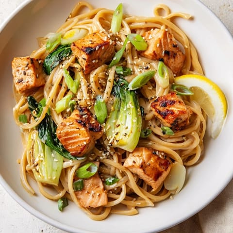 Miso Butter Salmon Pasta