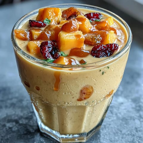 Vibrant mango peach sangria with fresh fruit slices, citrus, and sparkling water for a refreshing summer drink.