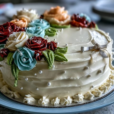 Festive sheet cake with buttercream roses and diploma decoration, perfect for graduation celebrations and sharing with a crowd.