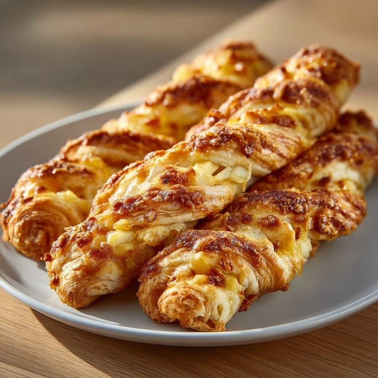 Crisp, buttery Spiced Apple Cheddar Puff Pastry Twists baking, a fall dessert treat.