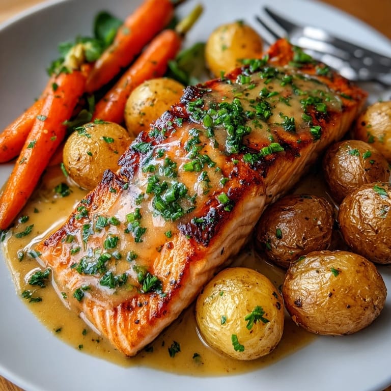 Quick Zesty Ranch-Glazed Salmon Sheet Pan Dinner: Easy weeknight meal with vibrant herbs.