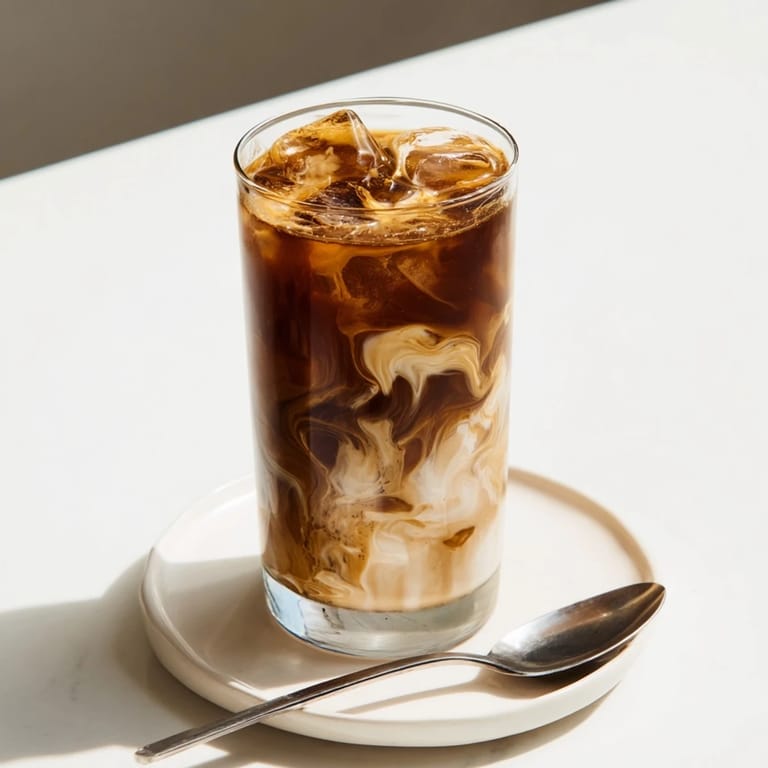 Creamy tahini iced coffee features cold brew and a hint of sweetness in every sip.  