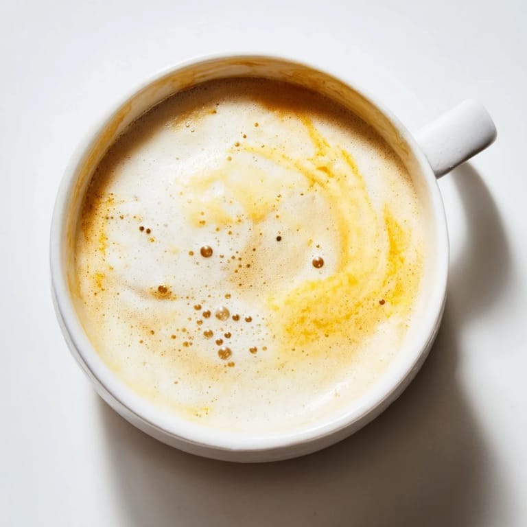 Savory Onion Latte featuring caramelized onions and rich espresso, served steaming hot.