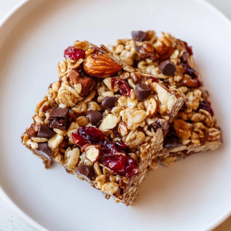 Delicious, homemade granola bars, a vegetarian delight, ready for healthy snacking from a recipe.