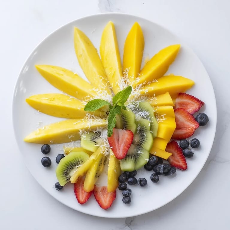 Arranged beautifully, this Tropical Pineapple Sun Fruit Platter is a colorful and delicious, healthy treat.