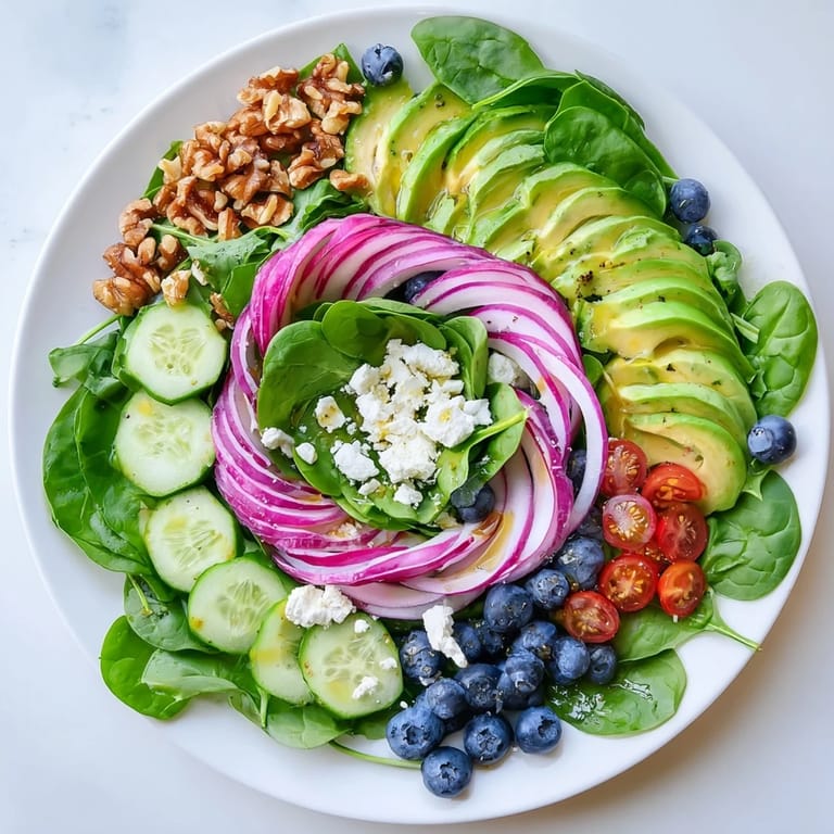 A beautiful, colorful image of a refreshing Fibonacci Fan Salad, perfect for a light vegetarian meal.