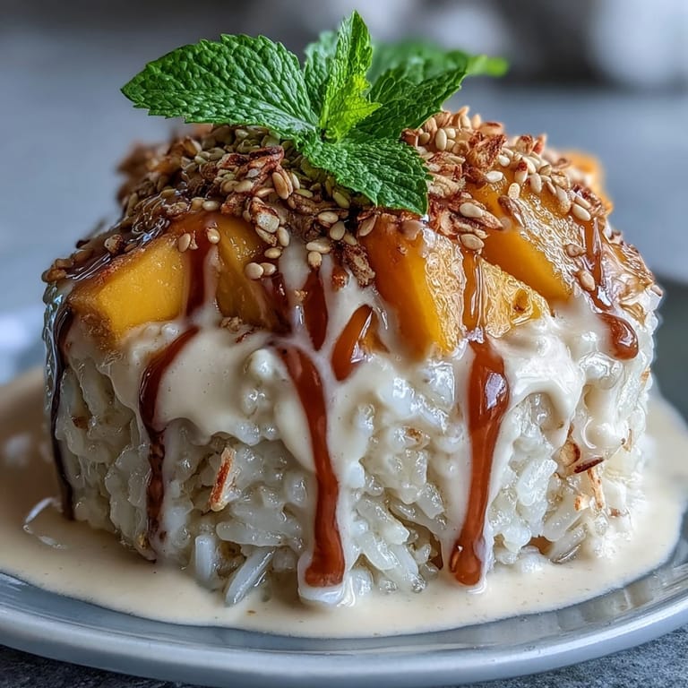 Delicate cups showcasing ripe mango and fluffy coconut sticky rice, a Thai treat.