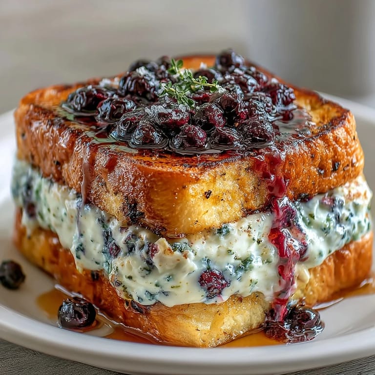 Decadent breakfast bake, moist bread pudding with bursts of blueberry and lemon.