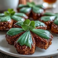 Festive shamrock-shaped sugar cookies with vibrant green royal icing for St. Patrick's Day celebrations.