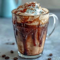 Creamy vanilla bean frappuccino with toasted coconut foam, perfect for cooling down on a hot summer day.