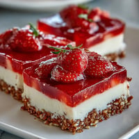 Luscious strawberry pretzel jello salad with a crisp pretzel crust and creamy topping.